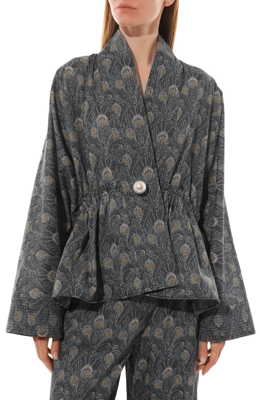 Хлопковый жакет NACKIYE, арт. L0RIENT KIM0N0 T0P, фото 3