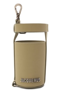 Женская сумка le porte gourde mini JACQUEMUS хаки цвета, арт. 203SL08/313640 | Фото 1 (Материал: Натуральная кожа; Размер: mini; Ремень/цепочка: На ремешке; Сумки-технические: Сумки через плечо; Материал сплава: Проставлено; Драгоценные камни: Проставлено)