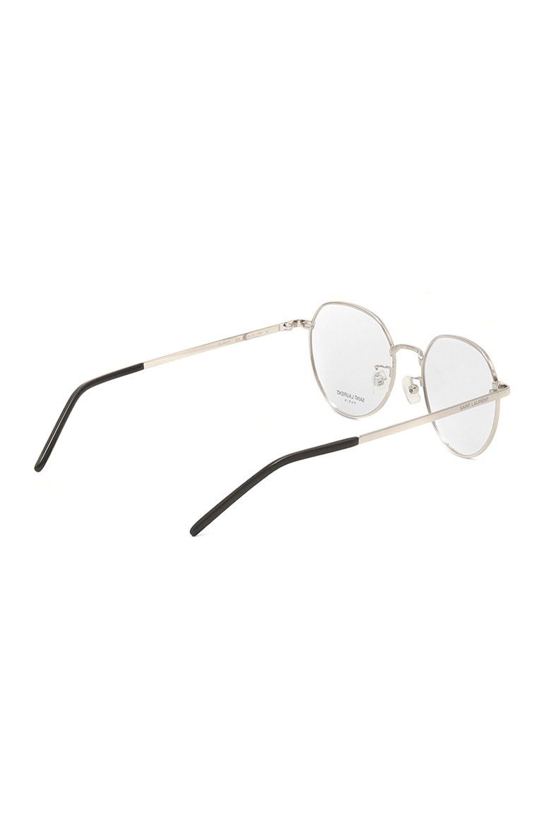 Женские оправа SAINT LAURENT серебряного цвета, арт. SL 647/F 002 | Фото 5 (Региональные ограничения белый список (Axapta Mercury): Не проставлено; Нос: Не проставлено; Тип очков: Оправа; Кросс-КТ: Оправы-унисекс; Ма�териал: Металл; Очки форма: Круглые; Оптика Гендер: оптика-унисекс)