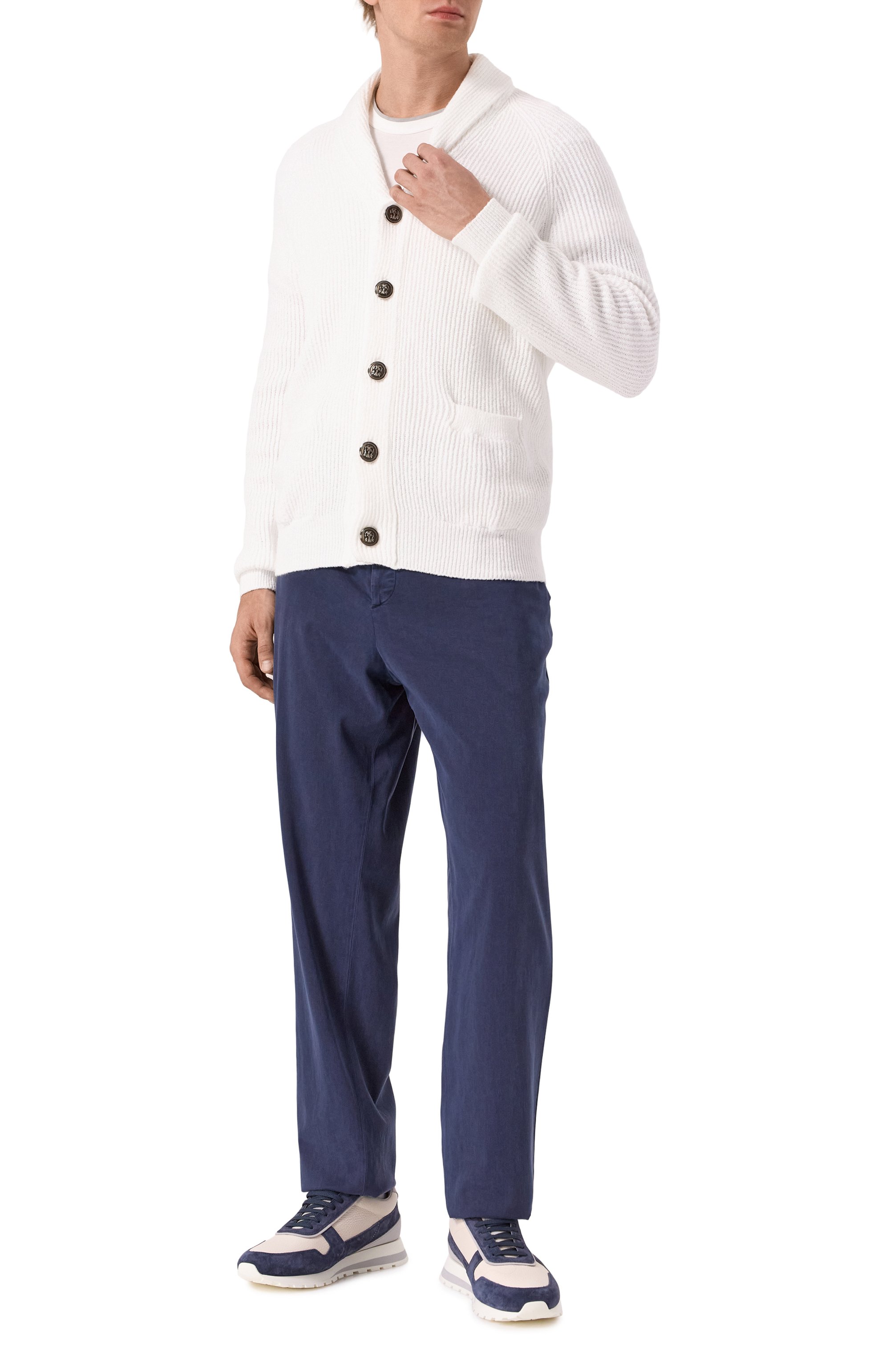 Хлопковый кардиган BRUNELLO CUCINELLI, арт. MNI708606, фото 2