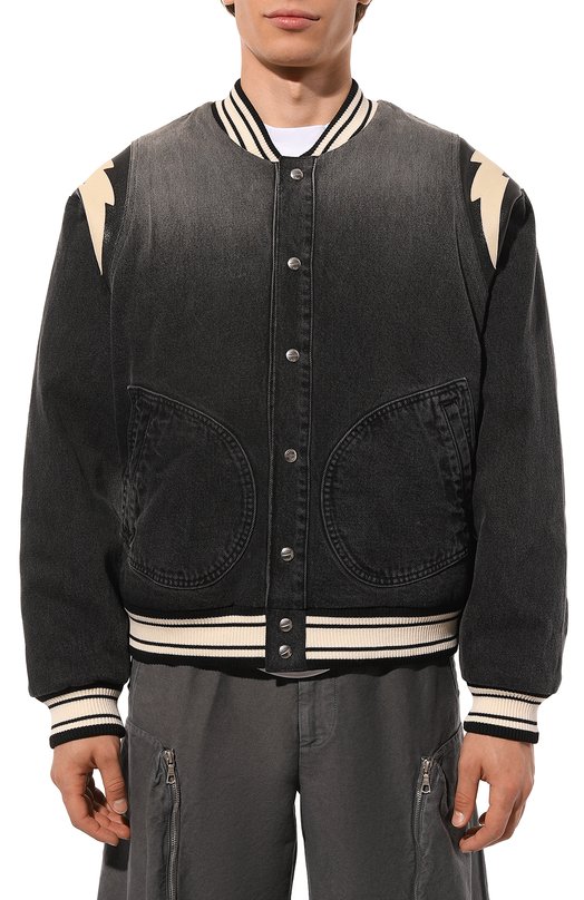 Джинсовый бомбер Rhude RHPF24BB01604 Серый  RHPF24BB01604 Фото 3
