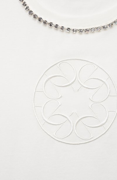 Хлопковая футболка ELIE SAAB JUNIOR, арт. EFTS005 TS0029/4A-8A, фото 3