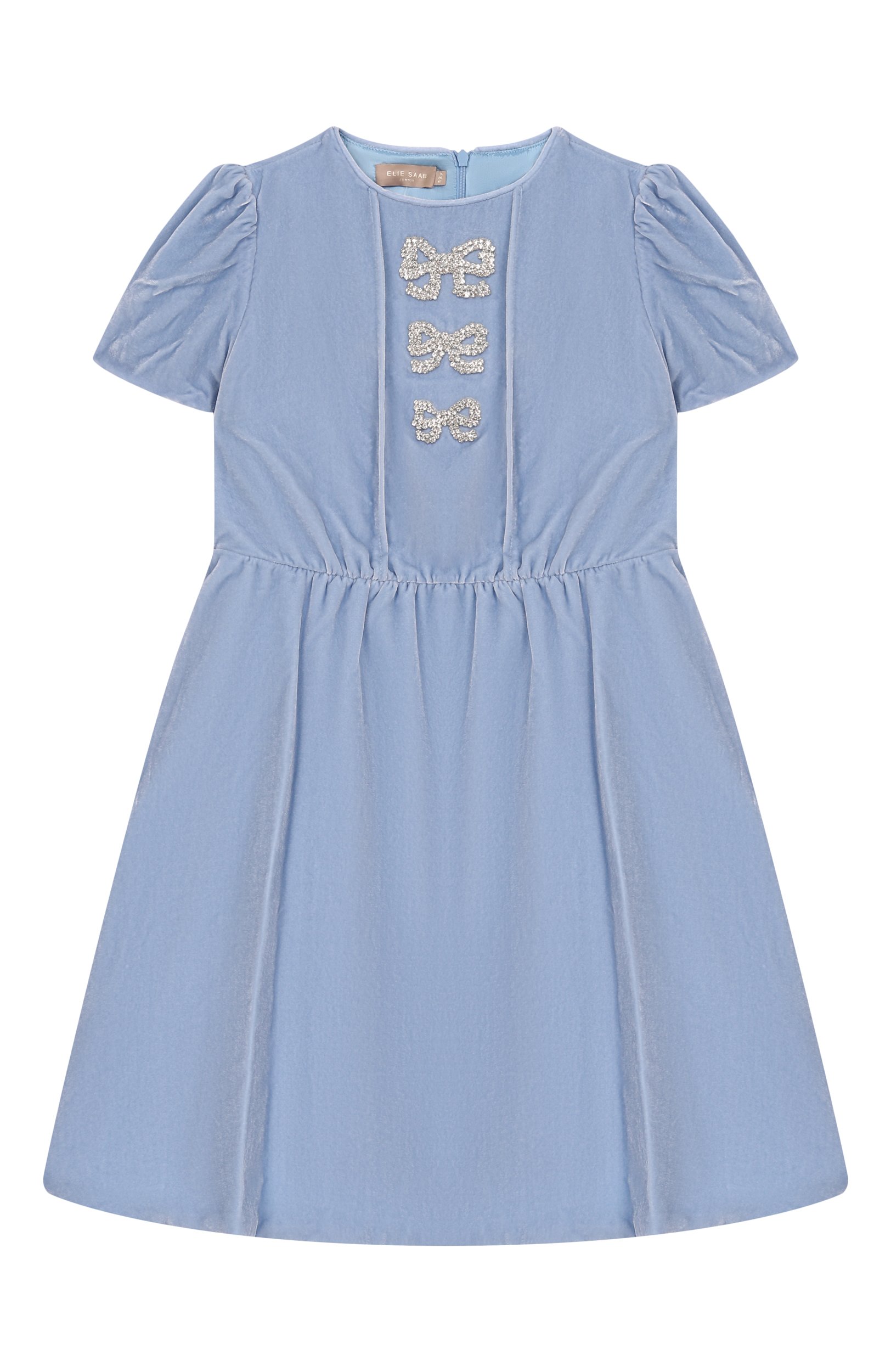 Платье из вискозы и шелка ELIE SAAB KIDS, арт. EFAB149/TS1127_001, фото 1