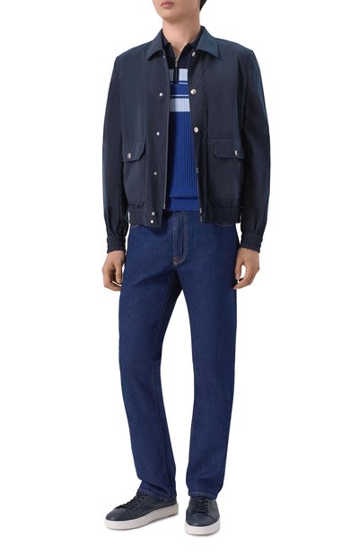 Мужская поло из хлопка и шелка ZILLI, арт. KZP002M0107VFSTR0_001