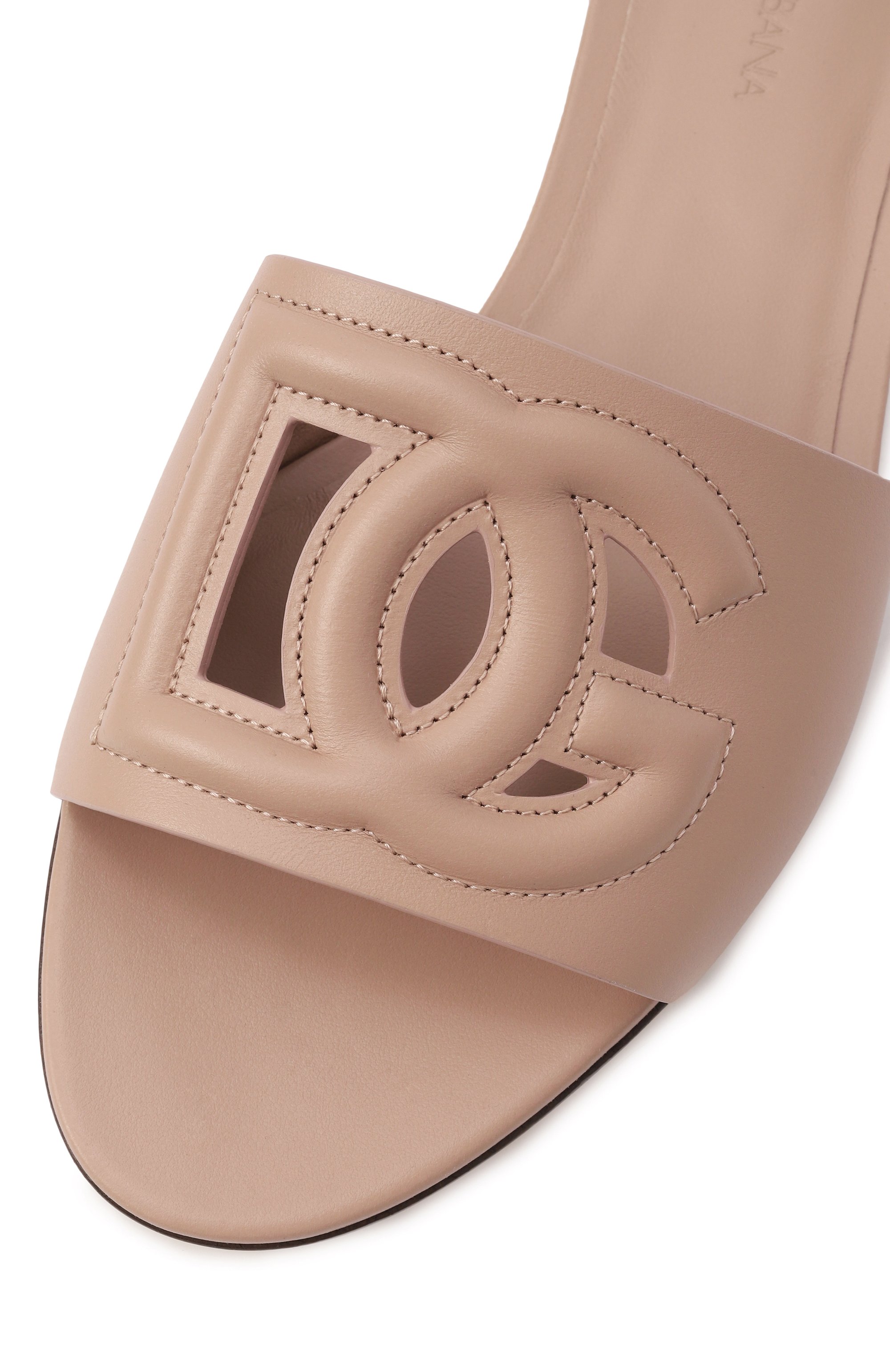 Кожаные шлепанцы bianca DOLCE & GABBANA, арт. CQ0436/AY329, фото 7