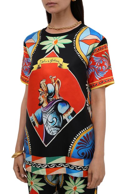 Шелковый топ DOLCE & GABBANA, арт. F74A9T/FI1MJ, фото 3