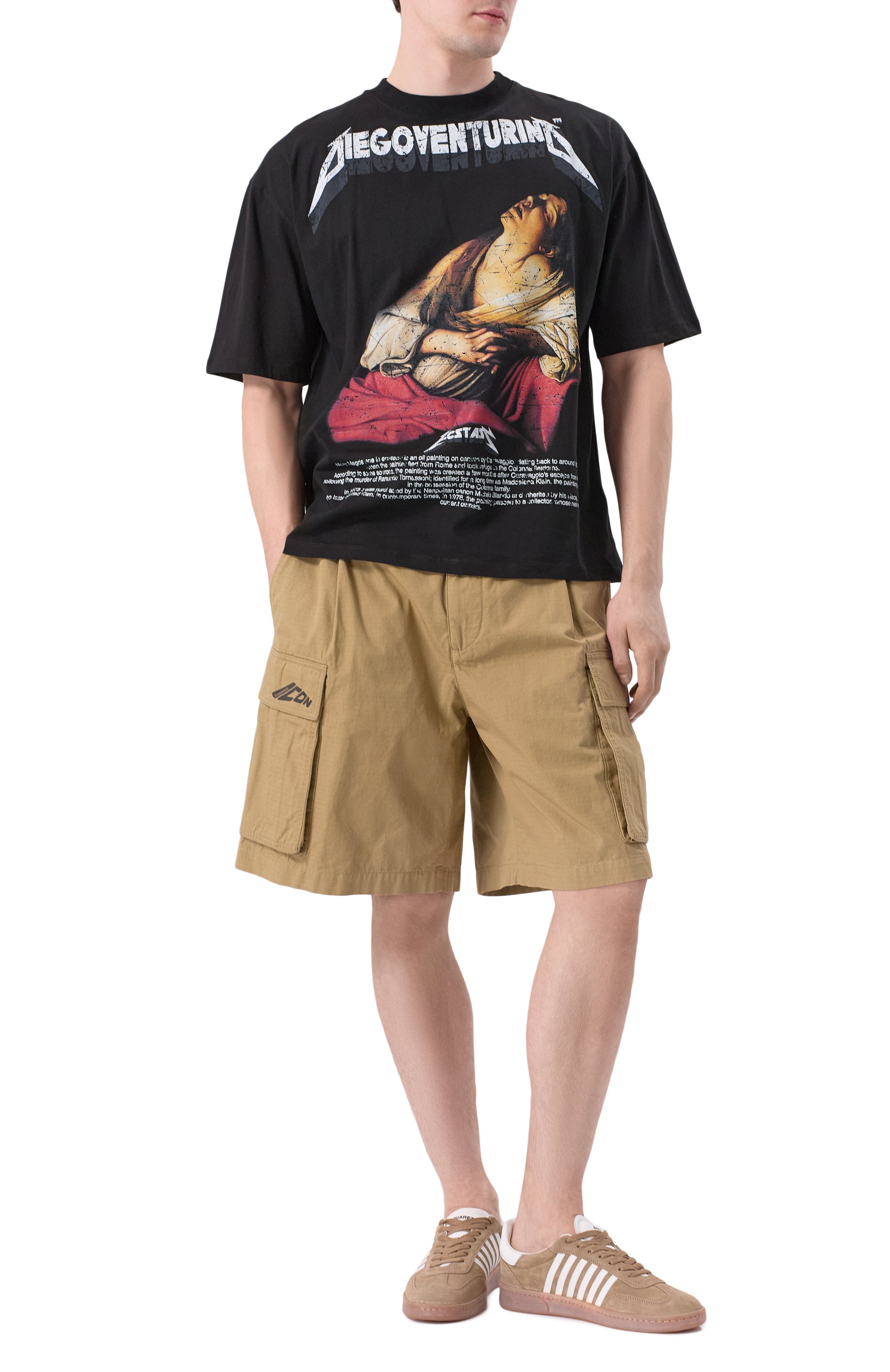 Хлопковая футболка DIEGO VENTURINO, арт. DVTS0DVE, фото 2