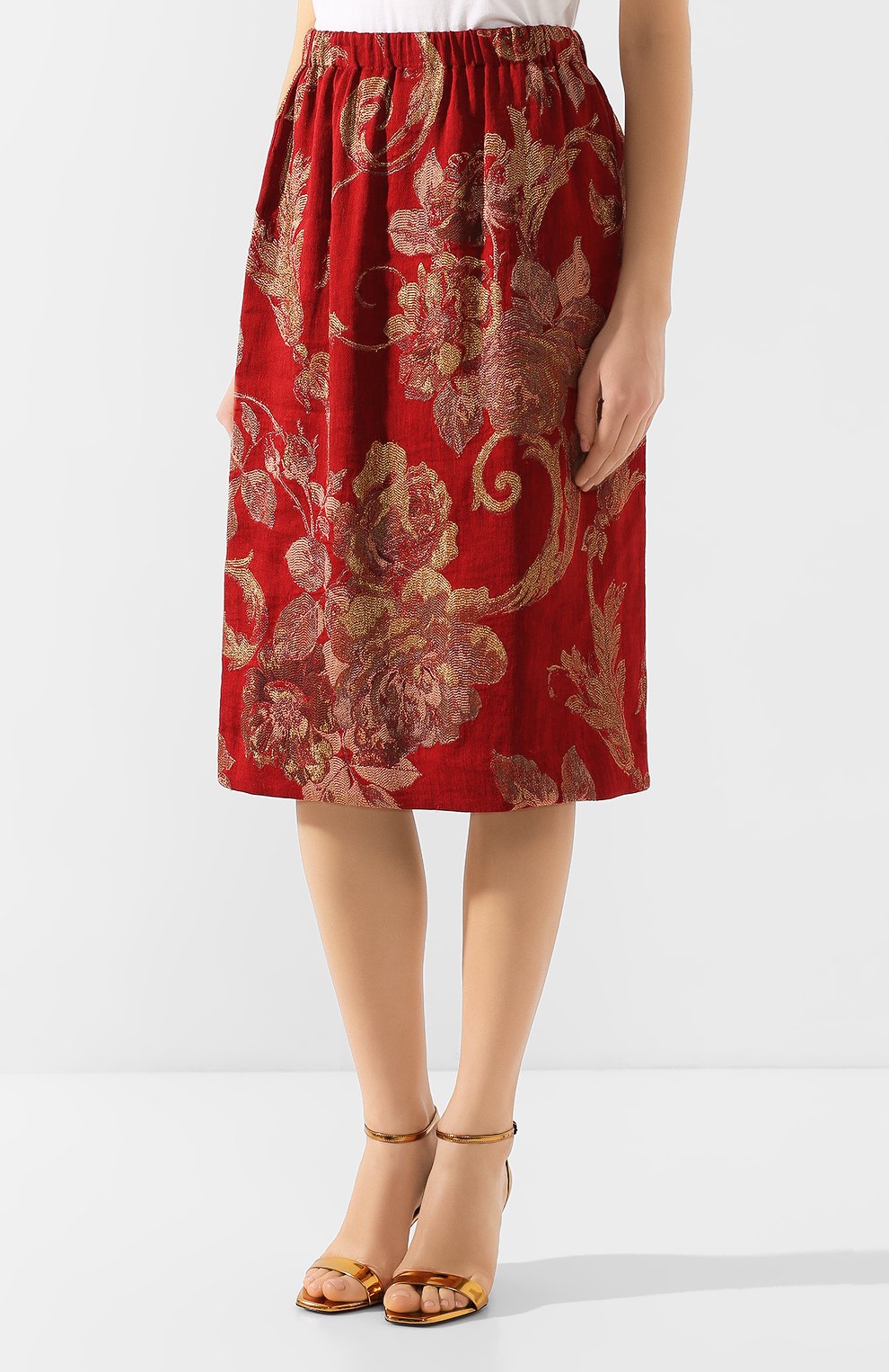 Юбка из смеси хлопка и льна DRIES VAN NOTEN, арт. 201-10828-9362, фото 3