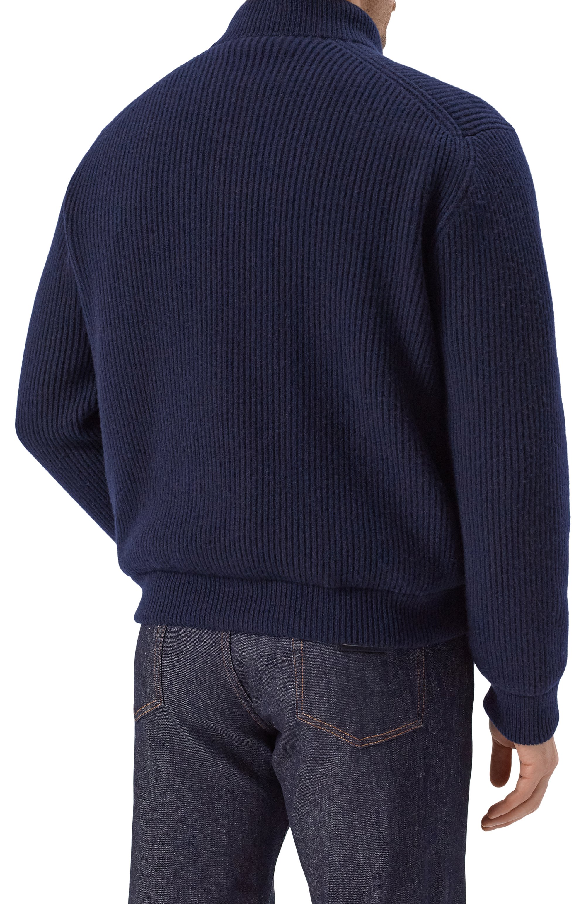 Кашемировый бомбер с подкладкой из норки MVST темно-синего цвета по цене 995000 руб., арт. FTXTRECK-ES3625-2V BS/TR-ES3625-1, фото 4 Кашемировый бомбер с подкладкой из норки MVST, арт. FTXTRECK-ES3625-2V BS/TR-ES3625-1, фото 4