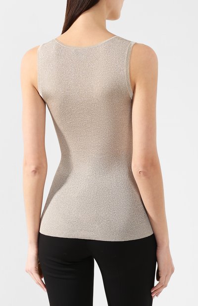 Топ из вискозы BRUNELLO CUCINELLI золотого цвета по цене 99500 руб., арт. M8S862710, фото 4 Топ из вискозы BRUNELLO CUCINELLI, арт. M8S862710, фото 4