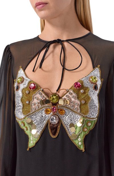 Платье из шерсти и шелка VALENTINO, арт. 8B3VDMS0/1MH, фото 4