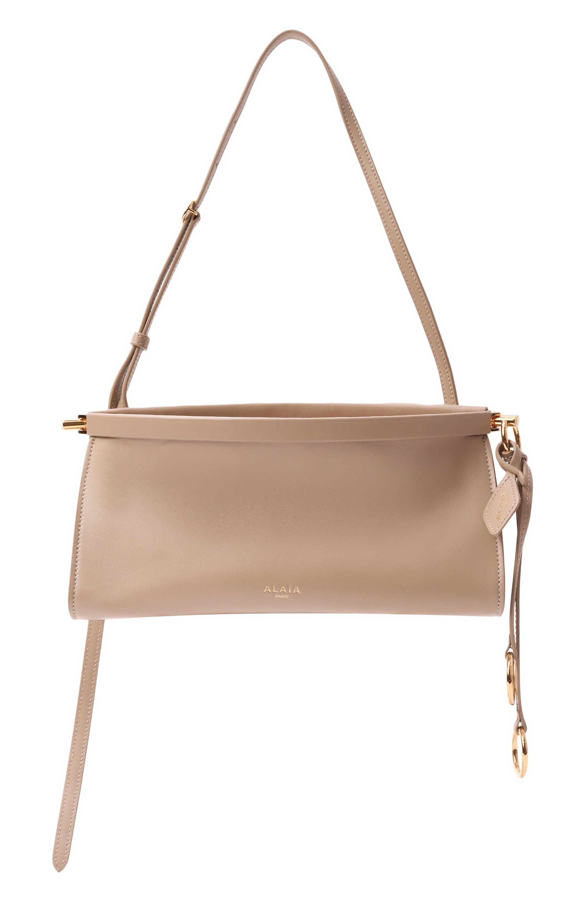 Сумка le click east-west small ALAIA бежевого цвета по цене 249000 руб., арт. AA1S01426CA332, фото 1 Сумка le click east-west small ALAIA, арт. AA1S01426CA332, фото 1