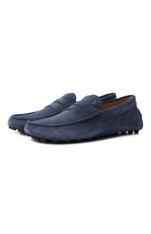 Замшевые мокасины Gommino Bubble Tod’s XXM52K00640RE0 Синий XXM52K00640RE0
