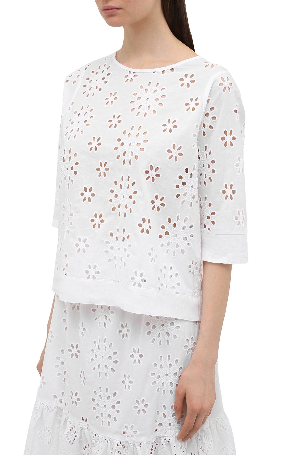 Хлопковая блузка LA FABBRICA DEL LINO, арт. 10504, фото 3