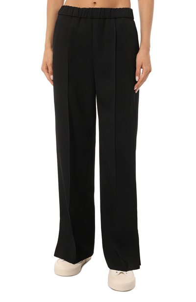Шерстяные брюки JIL SANDER черного цвета по цене 94250 руб., арт. J02KA0011/J40002, фото 3 Шерстяные брюки JIL SANDER, арт. J02KA0011/J40002, фото 3