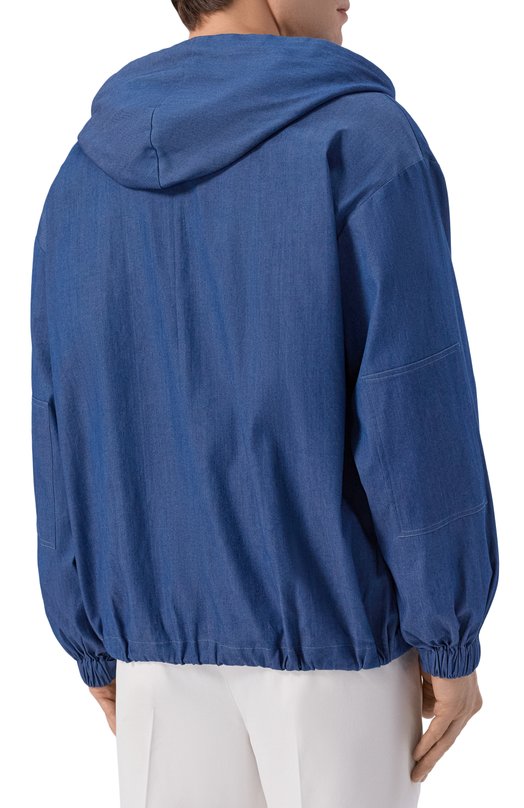 Хлопковая куртка Kiton UMC015H0922702 Синий  UMC015H0922702 Фото 4