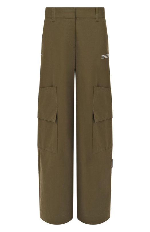 Брюки-карго из вискозы Off-White 0WCF026S25FAB0025801 Хаки 0WCF026S25FAB0025801