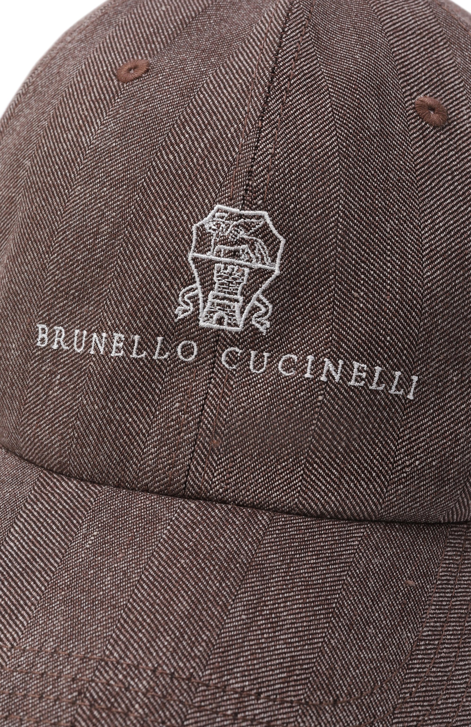 Бейсболка из льна и шерсти BRUNELLO CUCINELLI, арт. MZ4089850, фото 3