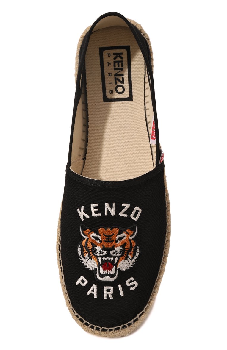 Мужские текстильные эспадрильи KENZO черного цвета, арт. FE55ES020F81 | Фото 6 (Материал внешний: Текстиль; Материал сплава: Проставлено; Нос: Не проставлено; Материал внутренний: Текстиль)