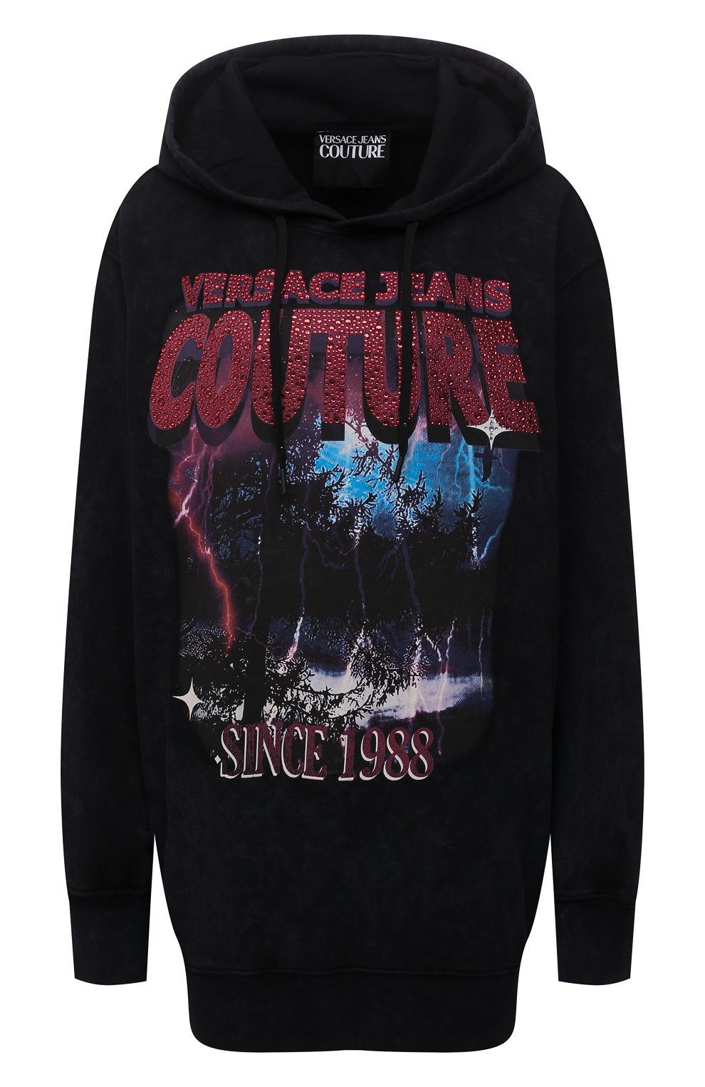 Хлопковое худи VERSACE JEANS COUTURE, арт. 71HAIP09-71DP311 ST0RM CRYSTAL/CFW0P, фото 1