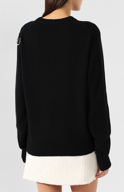 Кашемировый пуловер HELMUT LANG черного цвета по цене 59950 руб., арт. I09HW714, фото 4 Кашемировый пуловер HELMUT LANG, арт. I09HW714, фото 4
