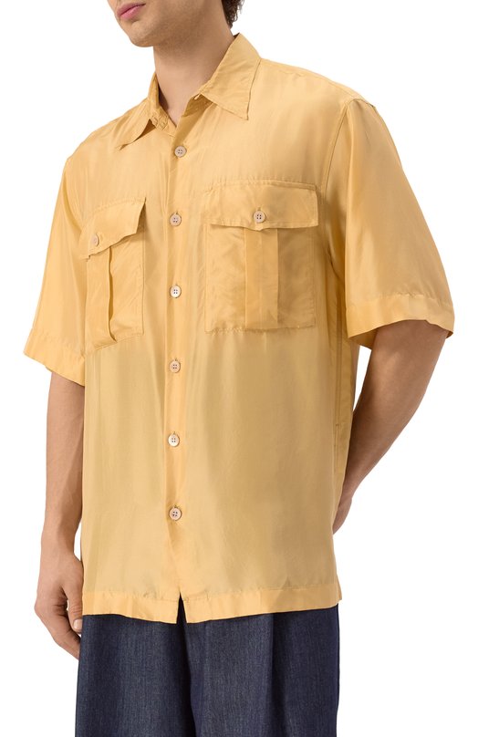 Шелковая рубашка Dries Van Noten 251-020706-1198 Жёлтый  251-020706-1198 Фото 3