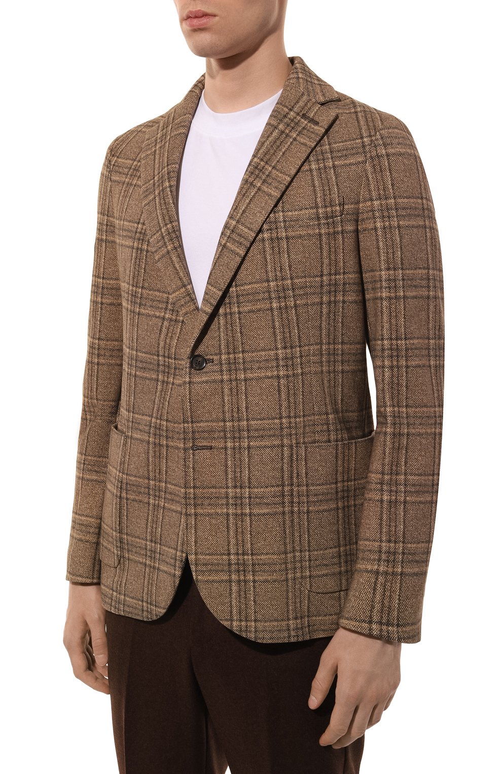 Хлопковый пиджак CIRCOLO 1901 коричневого цвета по цене 58050 руб., арт. CN4559, фото 5 Хлопковый пиджак CIRCOLO 1901, арт. CN4559, фото 5