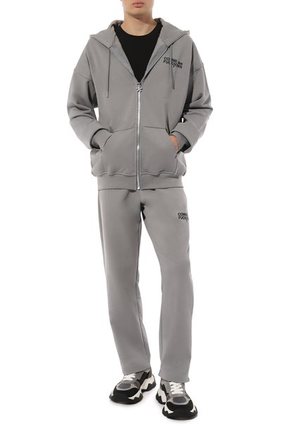 Хлопковая толстовка COMME DES FUCKDOWN серого цвета по цене 19750 руб., арт. CDFU2510, фото 2 Хлопковая толстовка COMME DES FUCKDOWN, арт. CDFU2510, фото 2