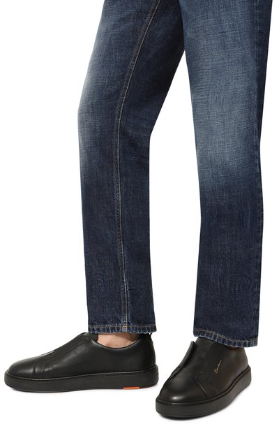 Кожаные кеды cleanic SANTONI, арт. MBCG21995NEAKAUA, фото 3