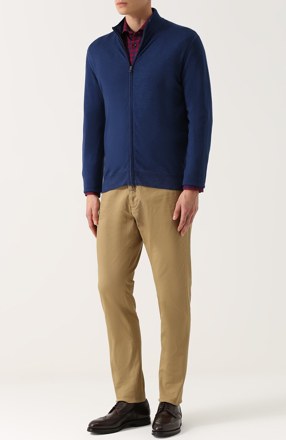 Кашемировый кардиган на молнии с воротником-стойкой LORO PIANA, арт. FAG3520, фото 2