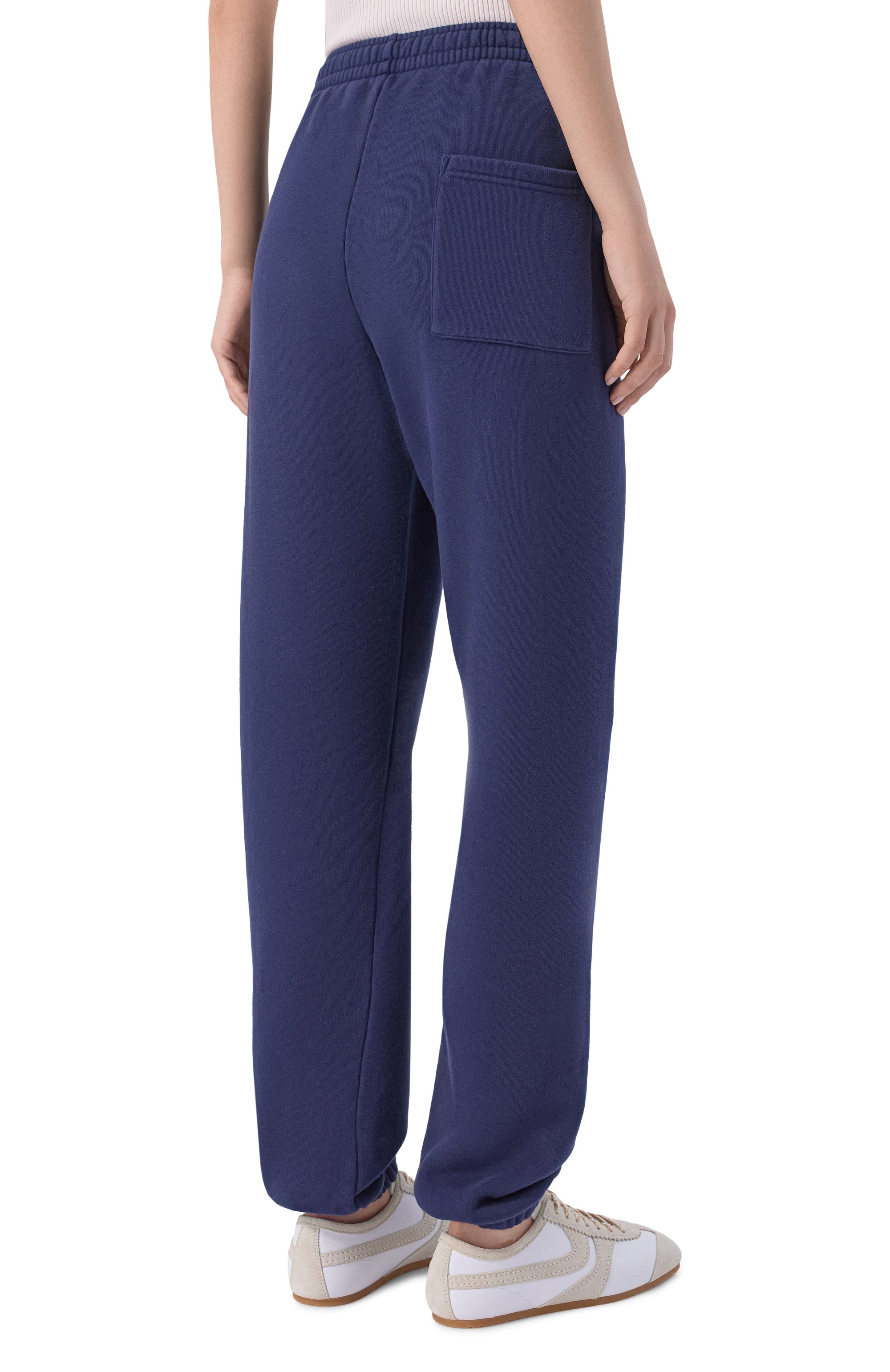 Хлопковые джоггеры SPORTY AND RICH темно-синего цвета по цене 30750 руб., арт. PA07075325BL106, фото 4 Хлопковые джоггеры SPORTY AND RICH, арт. PA07075325BL106, фото 4