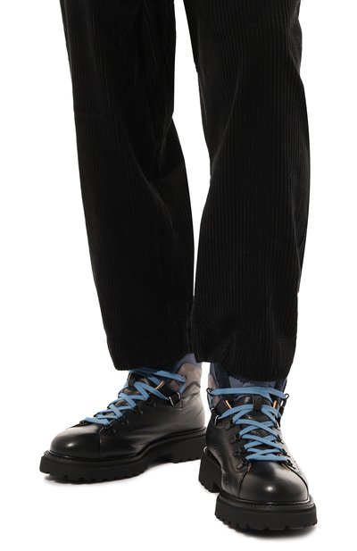 Кожаные хайкеры CAMERLENGO, арт. 16387/NER0/BLU, фото 3