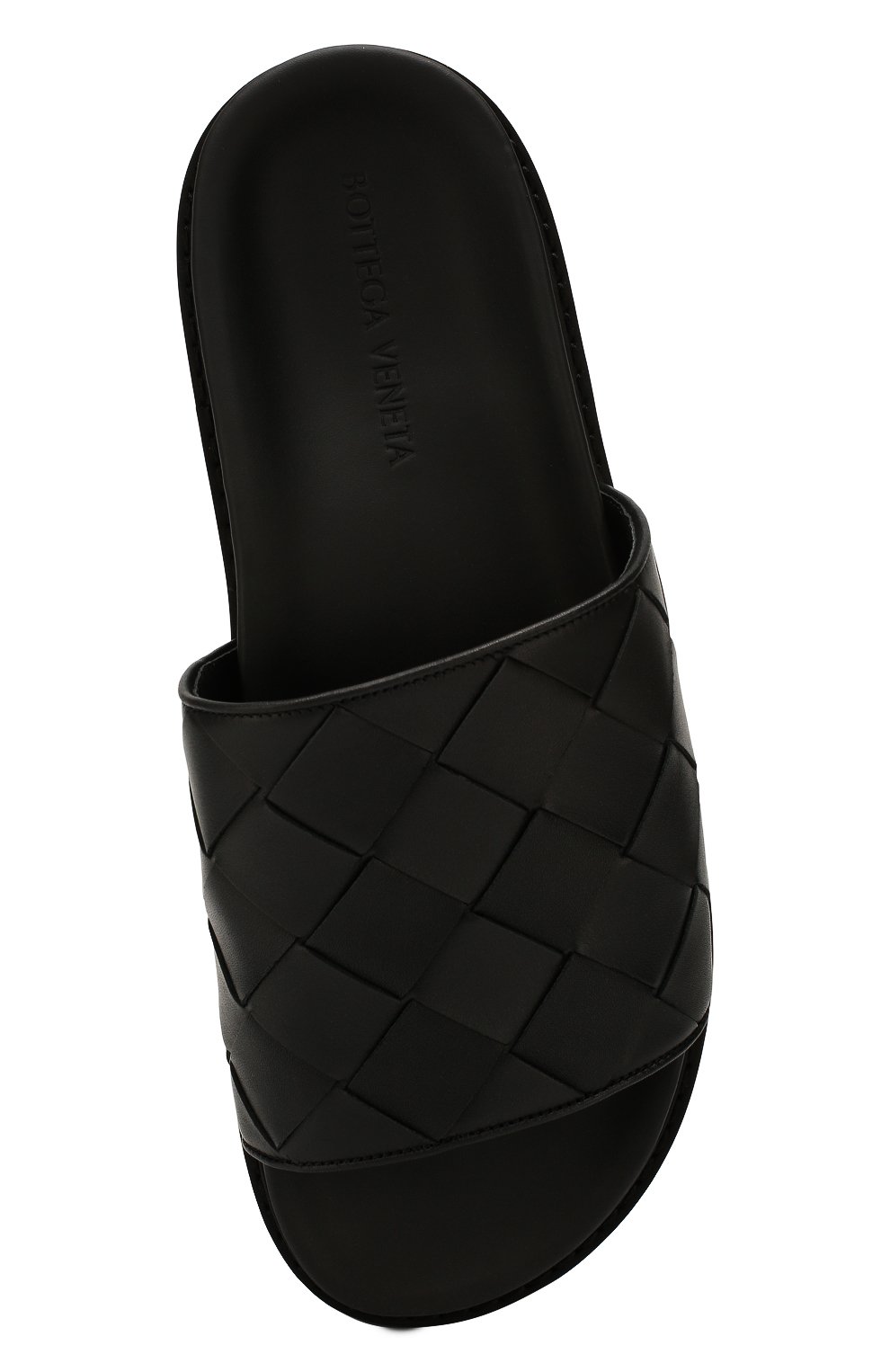 Кожаные шлепанцы BOTTEGA VENETA черного цвета по цене 69850 руб., арт. 578264/VT030, фото 5 Кожаные шлепанцы BOTTEGA VENETA, арт. 578264/VT030, фото 5
