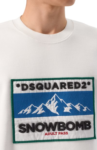 Хлопковый свитшот DSQUARED2 белого цвета по цене 54450 руб., арт. S71GU0789/D25029, фото 5 Хлопковый свитшот DSQUARED2, арт. S71GU0789/D25029, фото 5