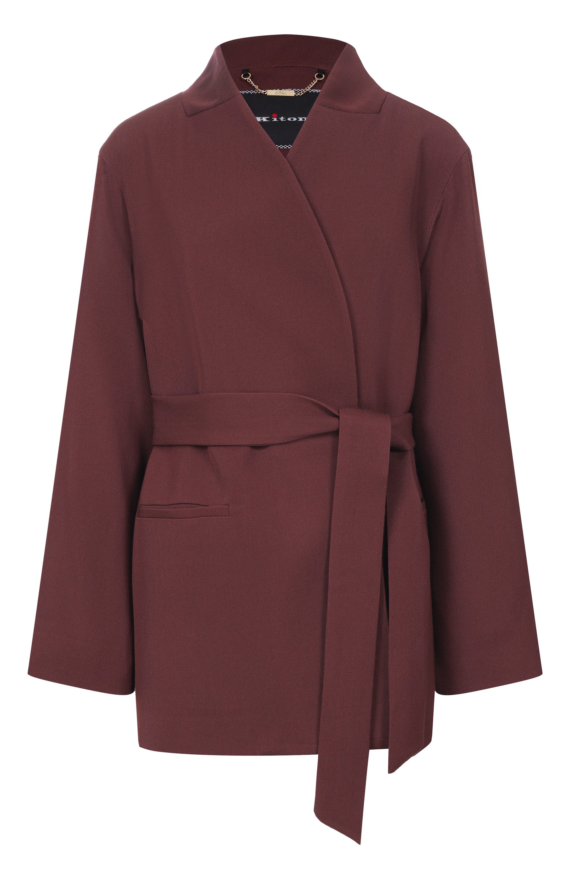 Жакет из шерсти и шелка KITON бордового цвета по цене 533000 руб., арт. D60514K0512I, фото 1 Жакет из шерсти и шелка KITON, арт. D60514K0512I, фото 1