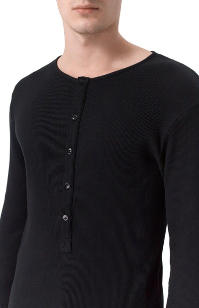 Хлопковый лонгслив-хенли ANN DEMEULEMEESTER, арт. B0013820/FA659, фото 5