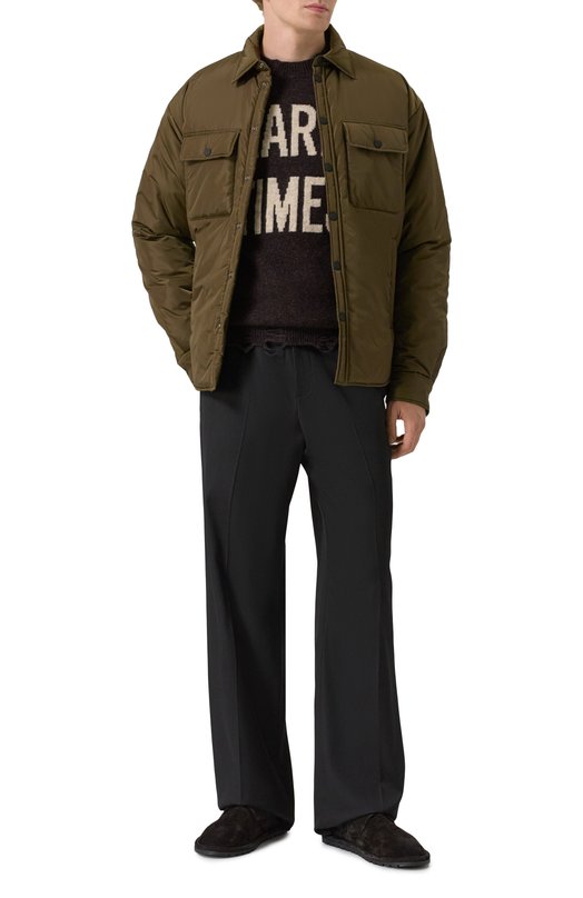 Утепленная куртка-рубашка Dsquared2 S74DM0944/S53817 Хаки  S74DM0944/S53817 Фото 2