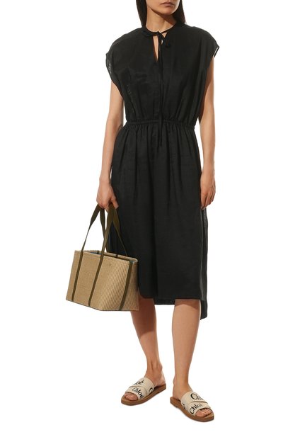 Комбинированные шлепанцы woody CHLOÉ, арт. CHC19U18808, фото 2