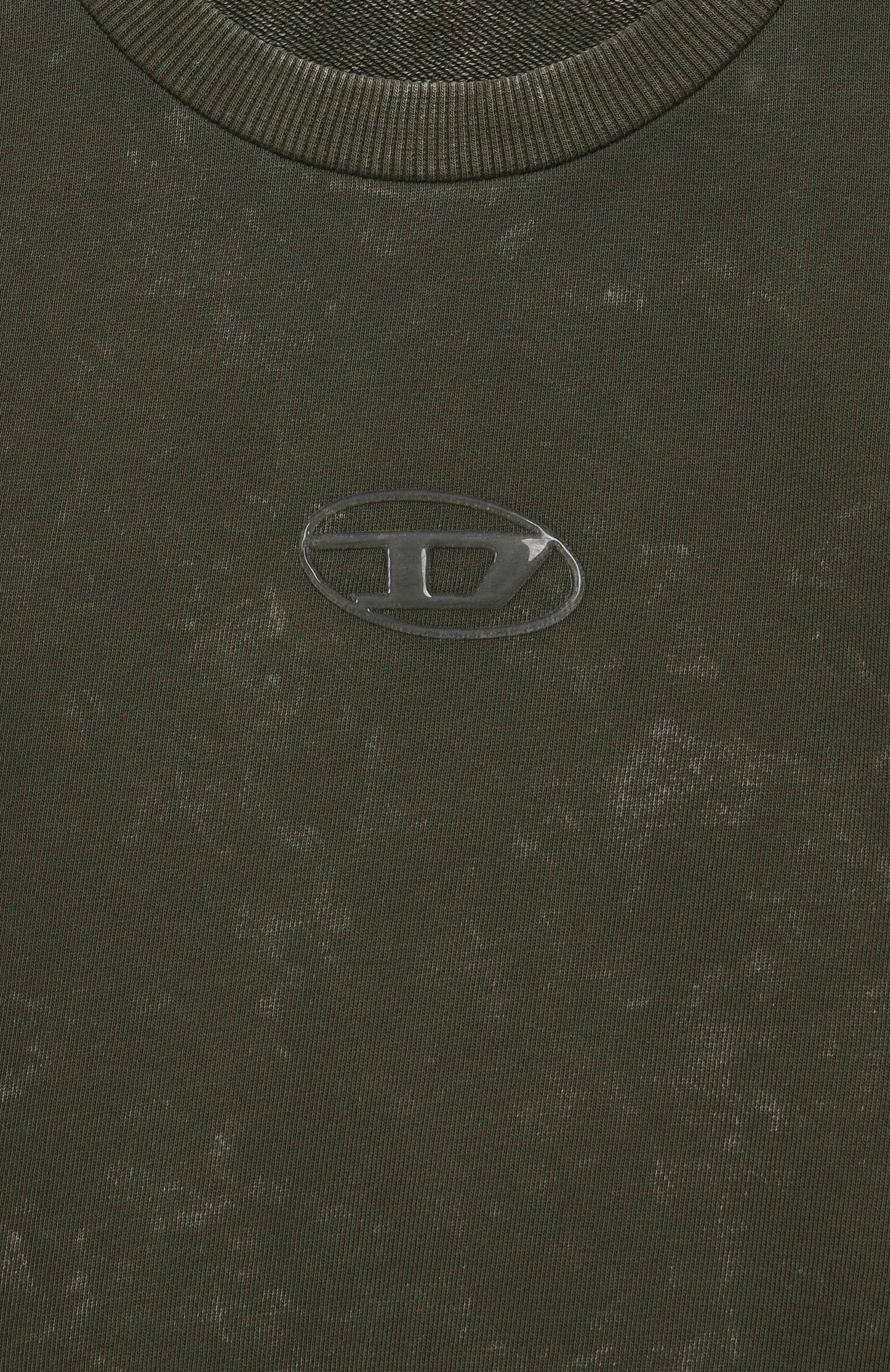 Хлопковый свитшот DIESEL хаки цвета по цене 16950 руб., арт. J02393/KYAZ4, фото 3 Хлопковый свитшот DIESEL, арт. J02393/KYAZ4, фото 3