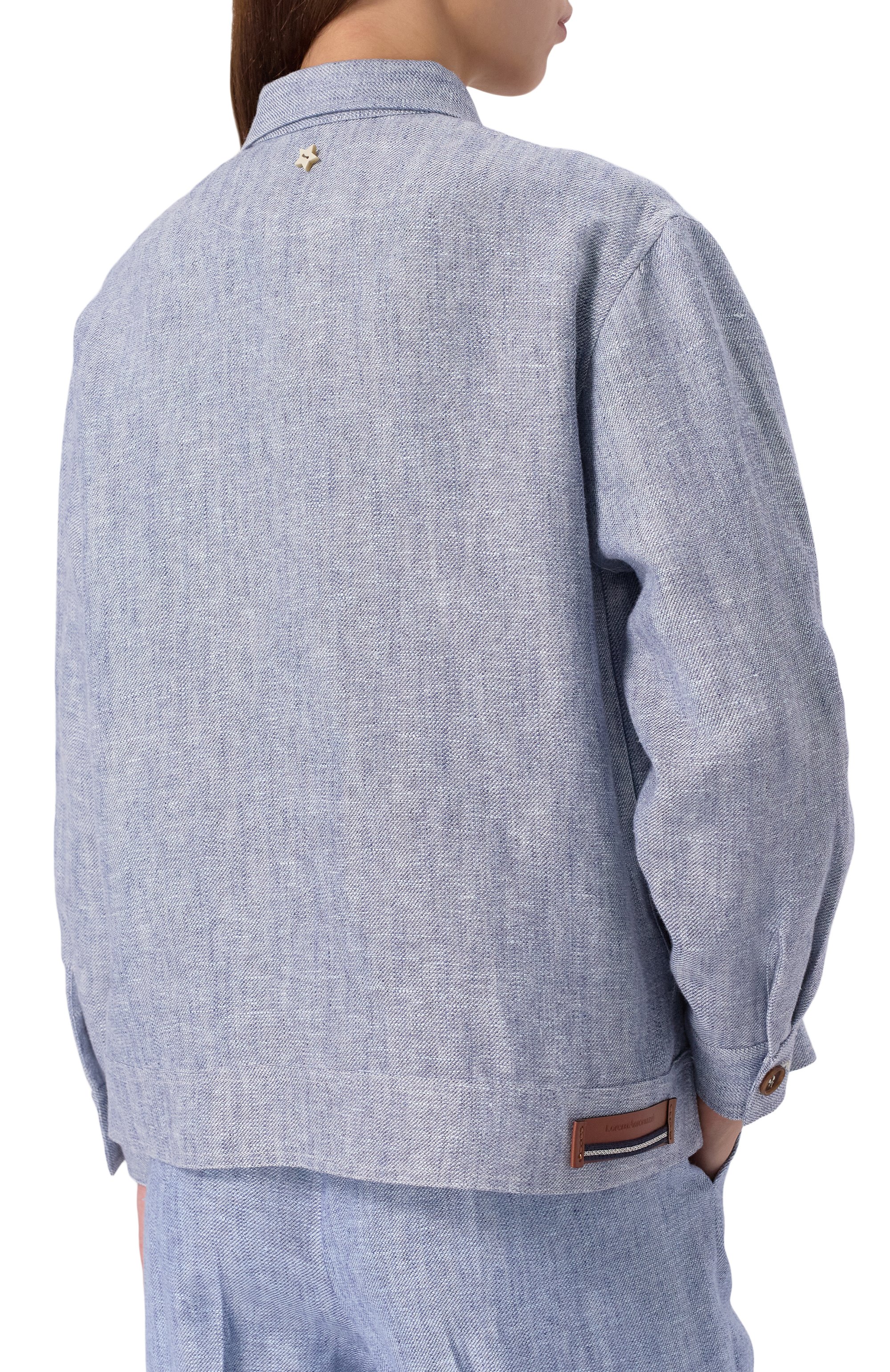 Рубашка изо льна и вискозы LORENA ANTONIAZZI, арт. P2542CP04A/4793, фото 4