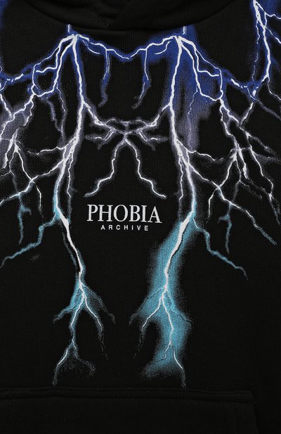 Хлопковое худи PHOBIA ARCHIVE черного цвета по цене 11800 руб., арт. PHK00110BLGRLB, фото 3 Хлопковое худи PHOBIA ARCHIVE, арт. PHK00110BLGRLB, фото 3