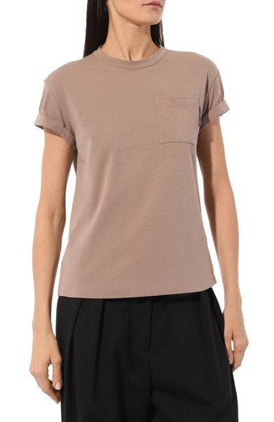 Хлопковая футболка BRUNELLO CUCINELLI, арт. M0T18BB300, фото 3