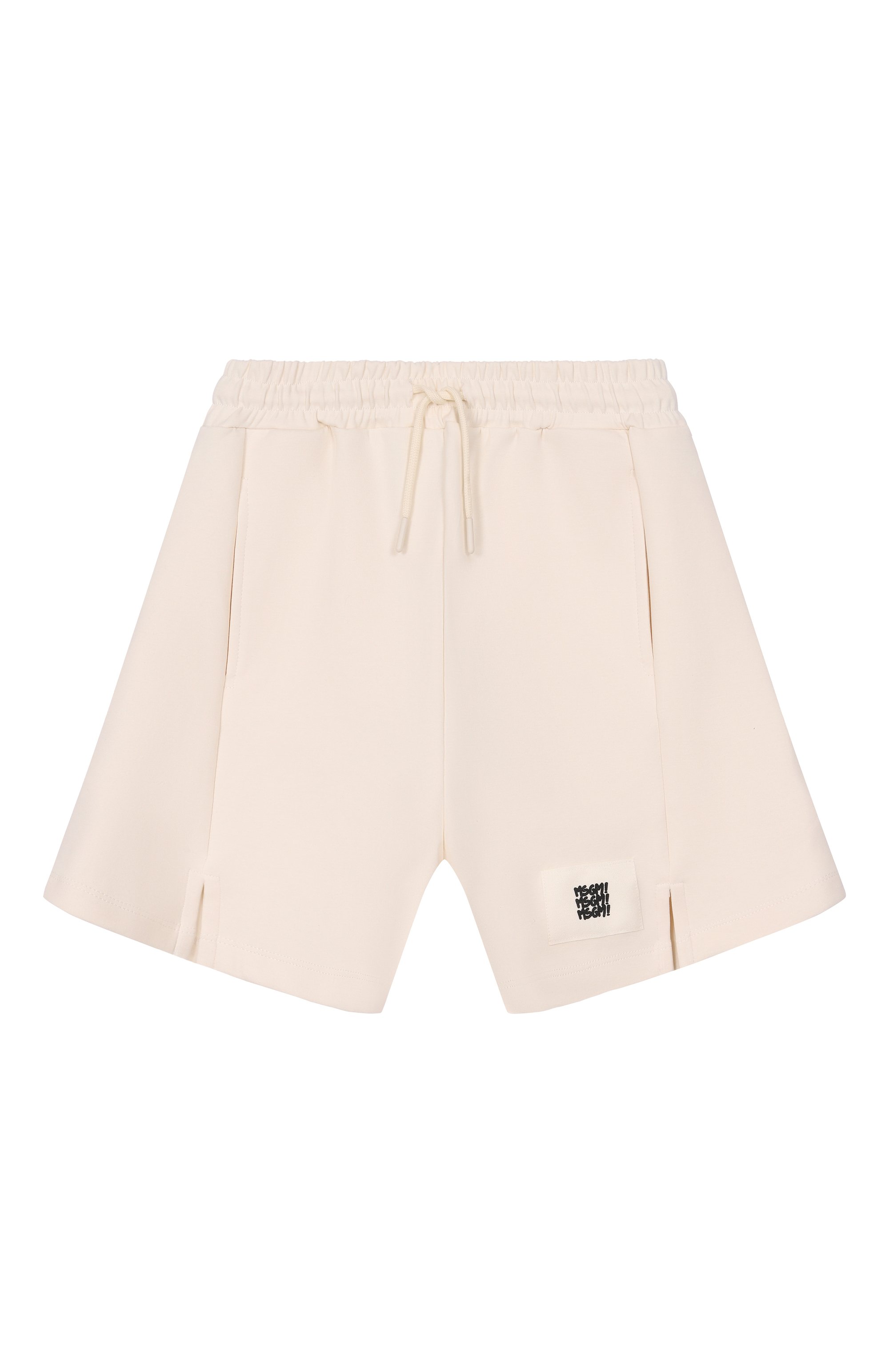 Хлопковые шорты MSGM KIDS кремового цвета по цене 9605 руб., арт. S6MSJBBE228, фото 1 Хлопковые шорты MSGM KIDS, арт. S6MSJBBE228, фото 1