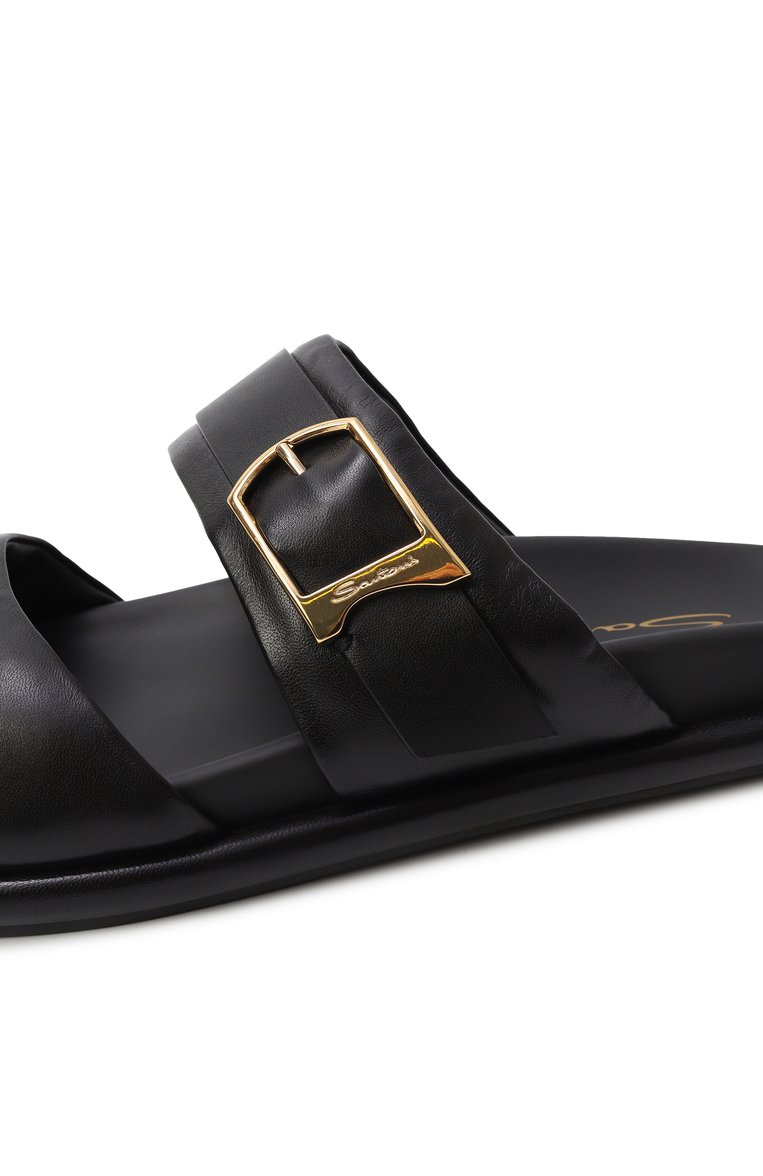 Женские кожаные шлепанцы SANTONI черного цвета, арт. WHXG71510G0MTZZF | Фото 7 (Подошва: Платформа; Материал внутренний: Натуральная кожа; Материал внешний: Натуральная кожа; Автоматизация состава: Проставлено; Автоматизация ТО: Проставлено)