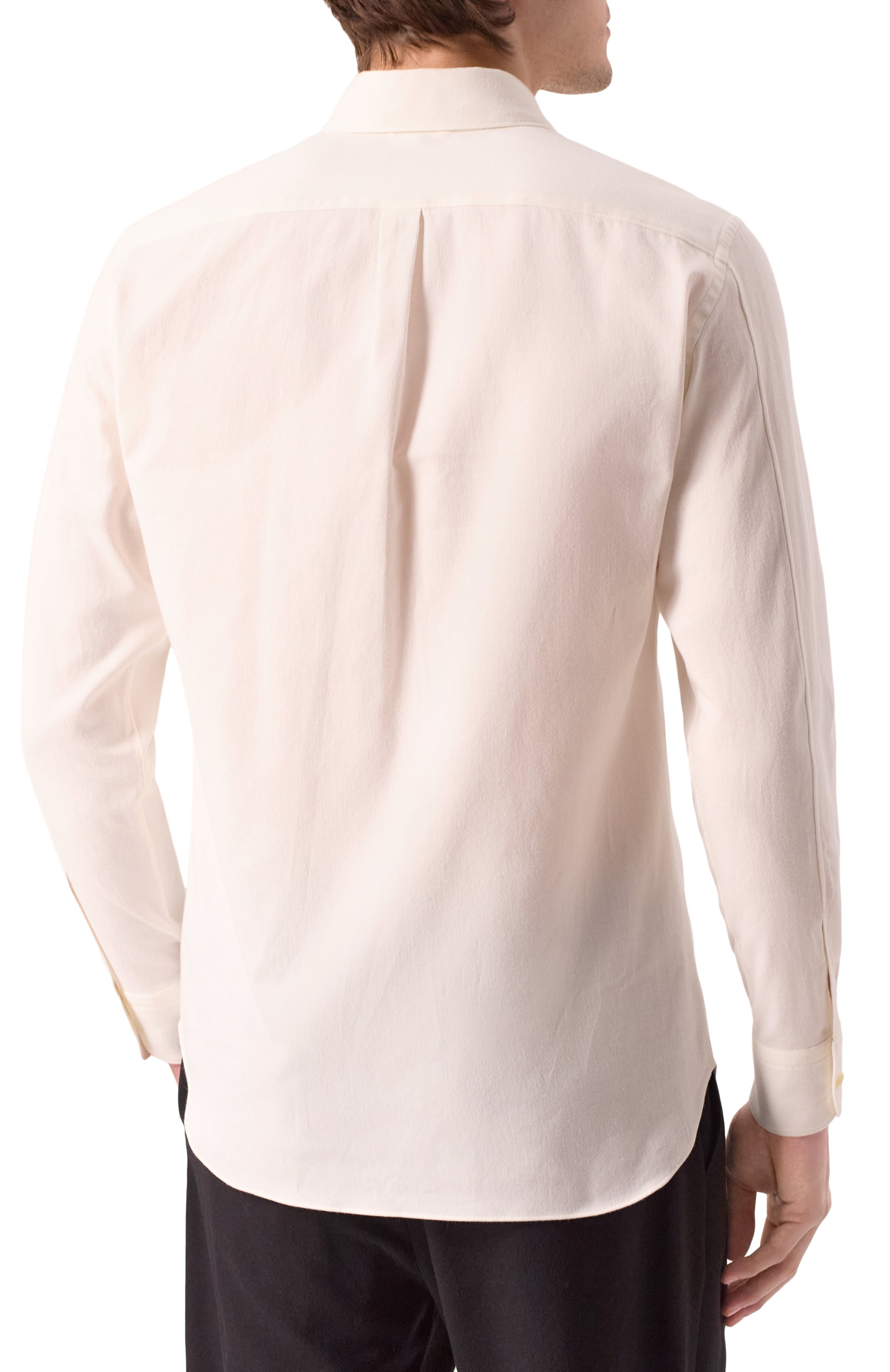 Хлопковая рубашка ZEGNA кремового цвета по цене 73300 руб., арт. SRB4/UEX35A8, фото 4 Хлопковая рубашка ZEGNA, арт. SRB4/UEX35A8, фото 4