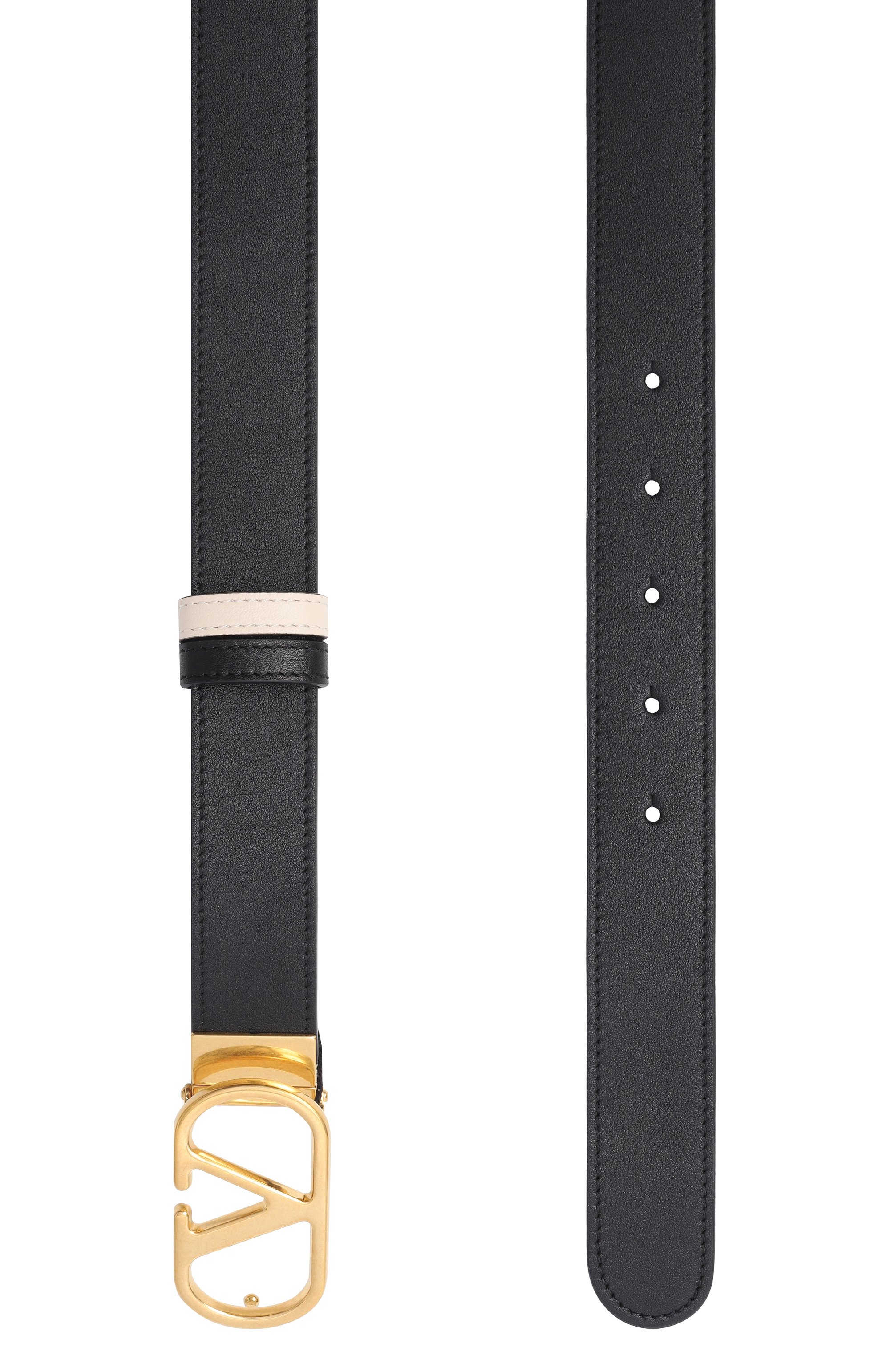 Двусторонний ремень VALENTINO кремового цвета по цене 64800 руб., арт. 8W2T0SQ3/IYR, фото 3 Двусторонний ремень VALENTINO, арт. 8W2T0SQ3/IYR, фото 3