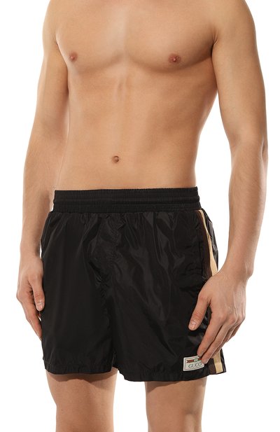 Плавки-шорты GUCCI черного цвета по цене 79200 руб., арт. 599585 XHAC2, фото 2 Плавки-шорты GUCCI, арт. 599585 XHAC2, фото 2