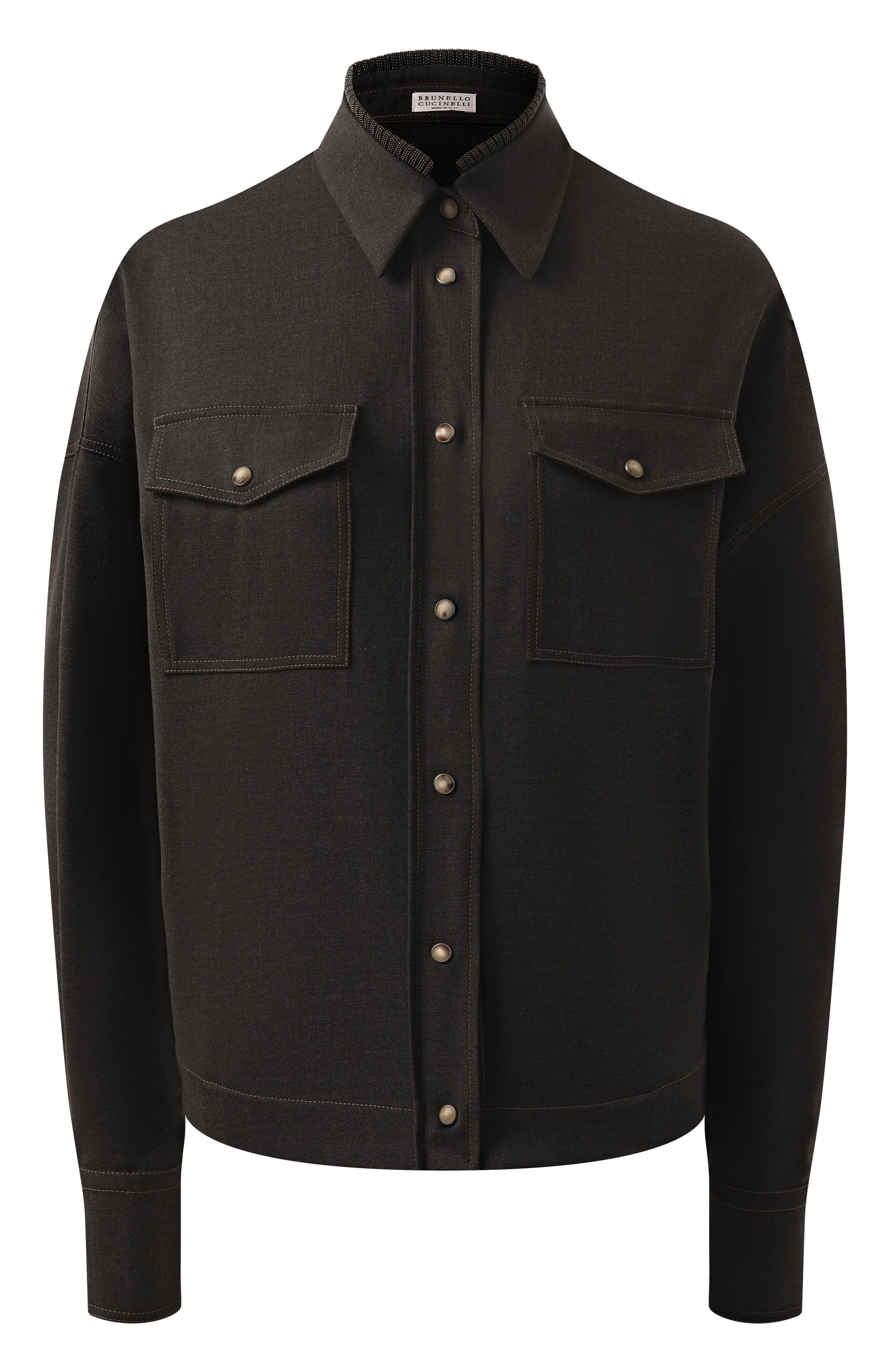Шерстяная рубашка BRUNELLO CUCINELLI, арт. MG912HR226, фото 1