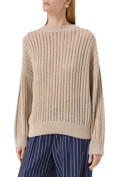 Хлопковый свитер BRUNELLO CUCINELLI, арт. MSB581800, фото 3