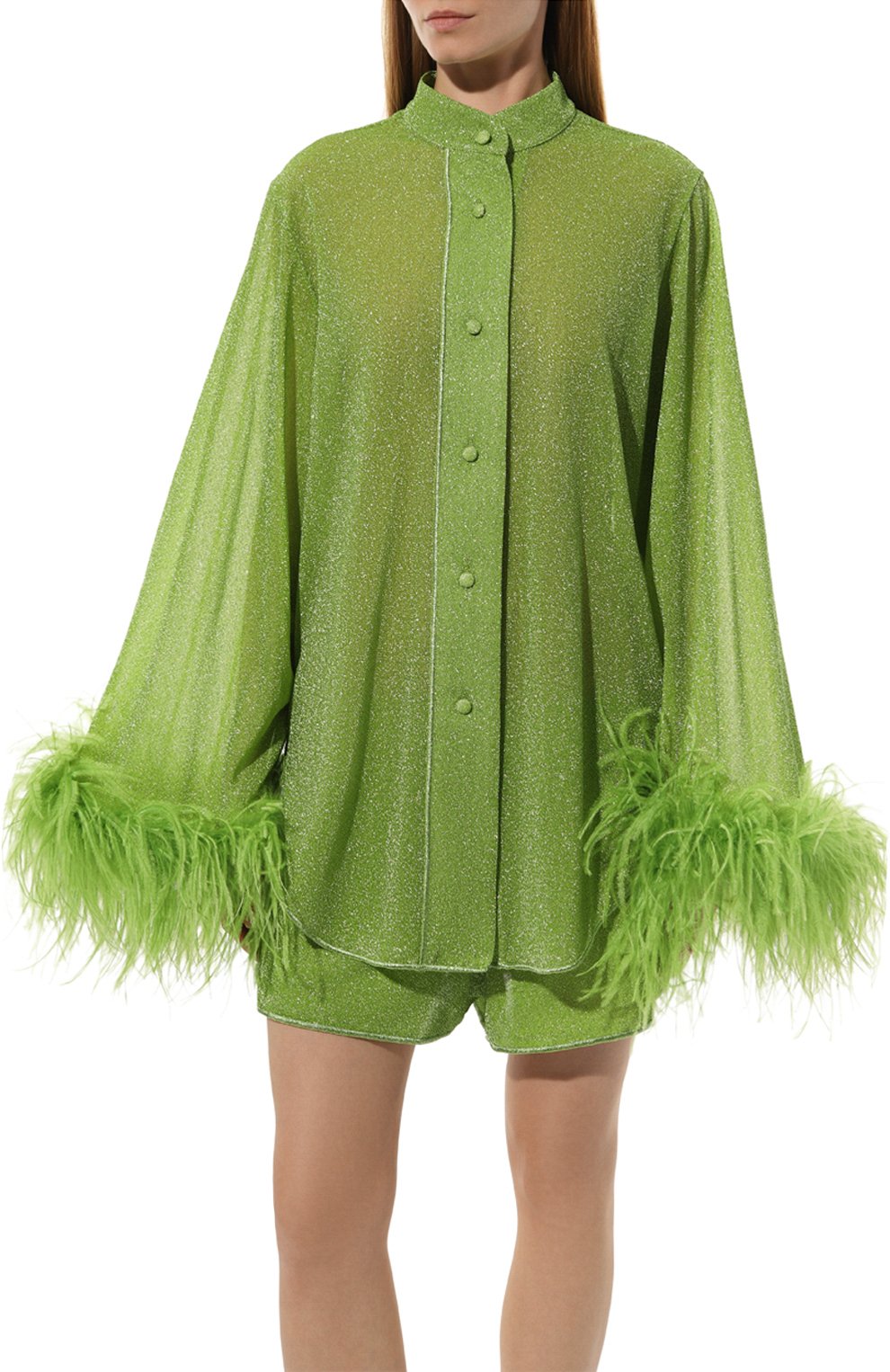 Блузка с отделкой перьями OSEREE, арт. LSF213, фото 3